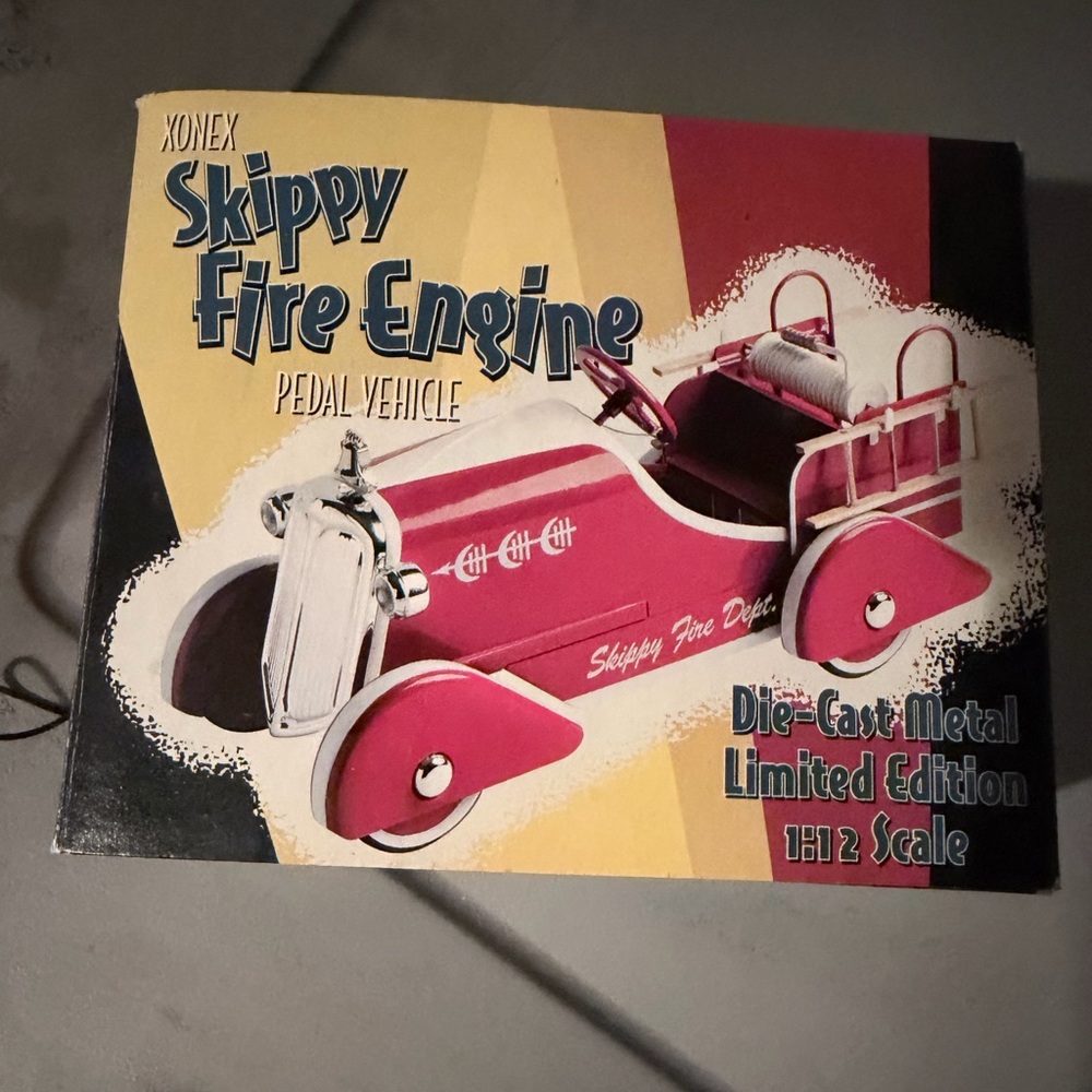 Fire Engine Pedal Vehicle Vintage  - Vibrant Red